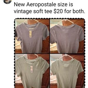 Aeropostale Short Sleeve Tees - Gray and Green